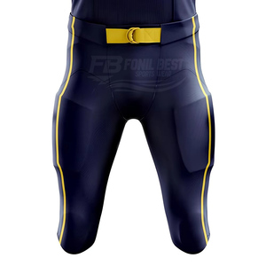 Ensemble d'uniformes de football américain personnalisés par sublimation, grandes tailles, avec logo frontal, respirant, écologique, col en V, pour équipes, vente en gros - Product Image 6