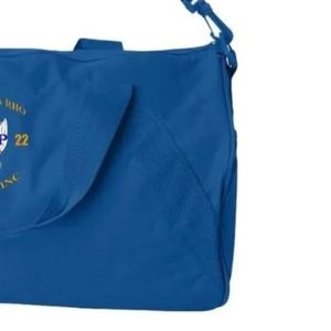 Sigma Gamma Rho <b>Womens</b> Barrel Duffel <b>Bag</b> Sorority Travel Gym Sports Carryall <b>Large</b> Capacity <b>Weekend</b> Luggage with Shoulder Strap - Product Image 4