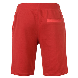Pantalones Cortos Deportivos para Hombre, con Cintura Elástica, Franja Lateral y Bolsillos Laterales con Cremallera, Logotipo Personalizado, MOQ Bajo, en Algodón Rojo - Product Image 4
