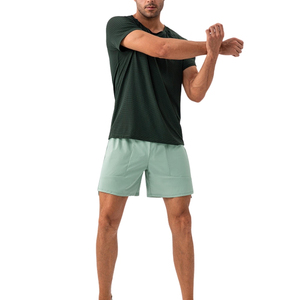 High Quality Men's Casual Fashion <b>Shorts</b> Quick-Dry Yarn Dyed Comfortable Fit Embroidered <b>Technics</b> Worsted Fabric Knee-Length - Product Image 1