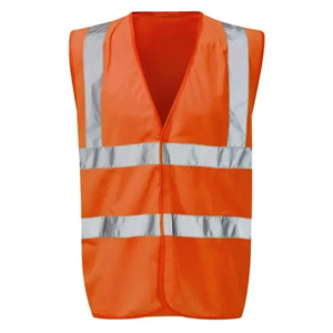 Chaleco de Seguridad Verde para Hombre, Transpirable, de Nailon/Poliéster, Alta Visibilidad, con Bolsillos, Ideal para Trabajadores, Venta al Por Mayor - Product Image 1