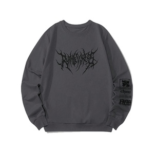 เสื้อสเวตเชิ้ตผู้ชายขายส่ง พิมพ์ลาย ผ้าฝ้ายฟลีซ สำหรับฤดูหนาว สวมใส่สบายๆ สไตล์สตรีทแวร์ เสื้อพูลโอเวอร์คอกลม - Product Image 1