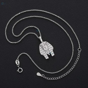 Iced Out Moissanite <b>Elephant</b> Pendant 925 Silver Gold Plated Hip Hop Charms Everyday Wear Custom Animal Theme Pendant Custom - Product Image 5