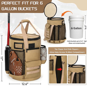 Bolsa multifuncional para pelotas de béisbol, correa para el hombro, materiales de alta calidad, estuche de almacenamiento para equipos de entrenamiento para atletas de béisbol - Product Image 3