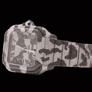 Customized design Hip Hop Fully Iced VVS Moissanite Diamond Luxury <b>Digital</b> Automatic Movement Stainless Steel Quartz <b>Watches</b> - Product Image 6