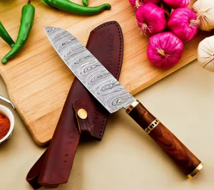 Couteau de chef en acier Damas de qualité supérieure pour la cuisine, couteau de cuisine Damas personnalisé, couteau de chef ultra-affûté, fourniture directe d'usine OEM - Product Image 1