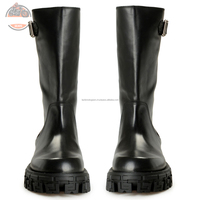 Chaussures de moto de course en cuir pour moto Chopper Boots de qualité supérieure en cuir véritable Bottes Chopper entièrement personnalisées