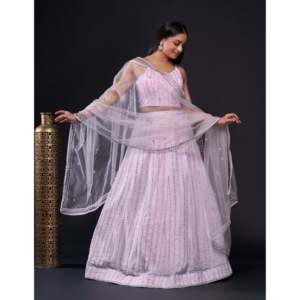 Designer Women's Party Wear Lehenga Choli Intricate Sequence & Zari Work Set - Product Image 4