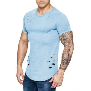 OEM Best Quality Quick dry 100% Cotton Material <b>Men</b> Distressed T-<b>shirts</b> Custom Made Logo Printing Available Distressed t <b>shirts</b> - Product Image 5