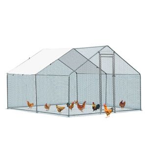 Pollaio Grande in Metallo 3x3 m con Copertura Impermeabile, Gabbia per Polli, Conigli, Gatti, Cani e Animali da Fattoria - Product Image 3