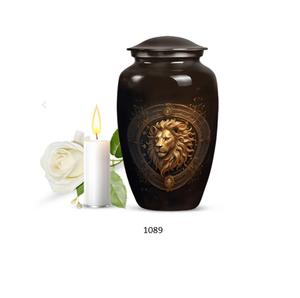 Urnas Funerarias Decorativas de Metal Negro con Forma de León para Cenizas Humanas, Urna Funeraria Grande para Cenizas de Adultos, Madre y Padre, Urna para Cenizas de Hombres Adultos - Product Image 3
