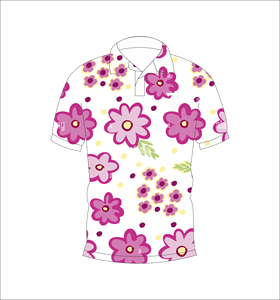 เสื้อโปโลผู้ชายพิมพ์ลายดอกไม้สีขาวแขนสั้นลำลองแฟชั่นฤดูร้อนเสื้อยืดกอล์ฟ - Product Image 1