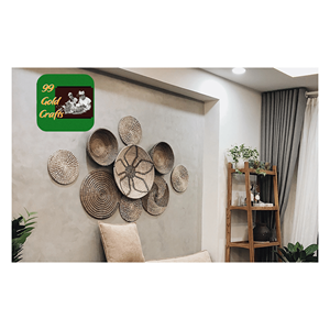 Décoration murale bohème en jonc de mer, faite à la main à partir de fibres naturelles de jonc de mer, pour la décoration murale et l'aménagement intérieur, fabriquée au Vietnam. - Product Image 5