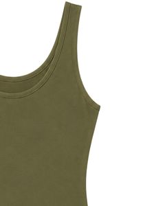 Manufacturer Olive Green Tank <b>Top</b> With Mustard Yellow Shorts Women Two Piece Summer Lounge Wear Casual Soft Stretch Set Outfit - Product Image 4