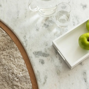 Mesa de centro Vandana Nimbus Optima en madera de mango y mármol - Product Image 4