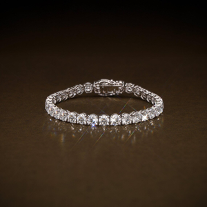 Pulsera de tenis con 50 diamantes cultivados en laboratorio para mujer, certificada por IGI, oro de 14K, elegante, para bodas, fiestas, regalo de joyería - Product Image 2