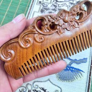 Peine de Madera Ecológico para el Cuidado del Cabello Natural, Antiestático, Desenredante, Masajeador del Cuero Cabelludo, para el Hogar, Salón y Viajes, Suministro Disponible a Nivel Mundial - Product Image 3