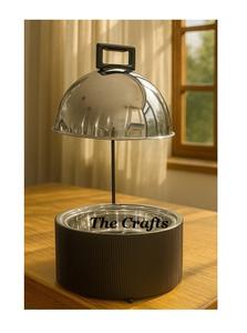 Recipiente para Calentar Comida Clásico de Hierro y Acero, Plateado de Alta Calidad para Hogar, Hotel, Bodas, Bufés, con Tapa Colgante y Tamaño Personalizable - Product Image 2