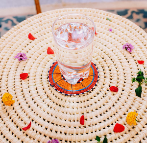 Handmade <b>beaded</b> maasai <b>coasters</b>, recycled beads, beautiful and vibrant <b>coasters</b> by whimsy art craft - Product Image 2