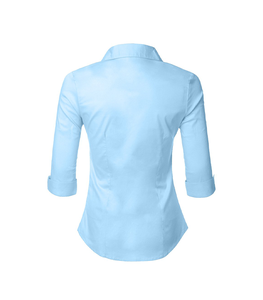 Camisa de Oficina de Manga Larga para Mujer, Corte Clásico, Suministro Directo de Fábrica con Diseño Personalizado de Calidad - Product Image 6