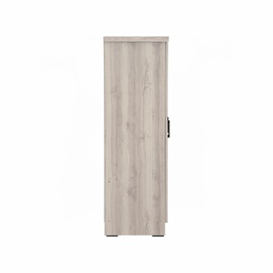 Minimalist Laminated Board Wardrobe <b>Light</b> Oak Finish Clothes Cabinet with Three Storage Doors <b>Pull</b> <b>Handles</b> Low board - Product Image 4