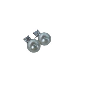Boucles d'oreilles Mantou en argent sterling S925 avec perle d'eau douce de 8-9 mm, forte brillance, classiques, simples, bijoux pour petite foule, par la princesse Dai - Product Image 5
