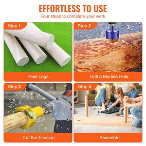 Taglierina per Mobili in Alluminio e Acciaio Premium con Lame Curve Doppie e Viti a Bottone, Diametro 1,5 pollici/38 mm, per Macchine per la Lavorazione del Legno - Product Image 5