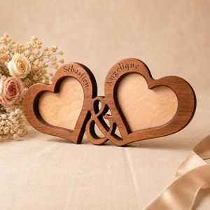 Wooden Rectangle Photo <b>Frame</b> Die Cutting <b>Printing</b> Custom Size Personalized Engraved Tabletop Display Handmade Elegant Design - Product Image 1