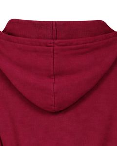 Womens Wine Red <b>Cropped</b> <b>Zip</b> <b>Up</b> Hoodie Slim Fit Long Sleeve Casual Streetwear Cotton Fleece Sweatshirt Custom Logo ODM Factory - Product Image 6