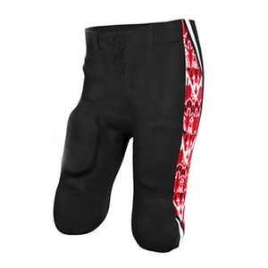 Mens Geometric Sublimated American Football Pants Moisture Wicking Breathable <b>Athletic</b> Performance Sportswear Practice Game Wear - Product Image 2