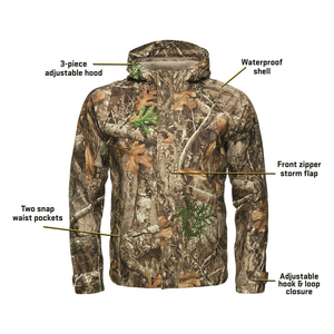 Veste de chasse camouflage pour homme en gros avec doublure polaire pour activités hivernales en extérieur, coupe-vent, conception OEM - Product Image 3
