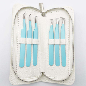 Pinces à cils professionnelles en acier inoxydable personnalisées à pointe droite et incurvée, prix raisonnable - Product Image 6