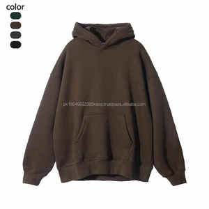 Moda de alta calidad nueva llegada uso diario Sudadera con capucha en blanco hombres y mujeres algodón de gran tamaño sudaderas con capucha de invierno suéter - Product Image 1