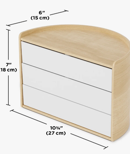Nordic Style Swivel Makeup and Jewelry Storage Case - Multi-Layer Rotating Tabletop Organizer for <b>Watch</b>, <b>Rings</b>, and Cosmetics - Product Image 3