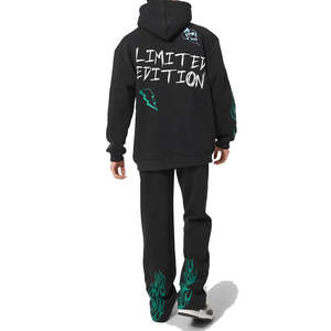 ชุดวอร์มผู้ชายแบบ 2-in-1 ลายพิมพ์สปริง ราคาโรงงาน เสื้อแจ็คเก็ตและกางเกงขายาว ผ้าฝ้าย 100% สตรีทแวร์ รับผลิตตามแบบ OEM ขายส่ง - Product Image 3