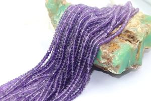 High Quality Shaded Purple <b>Amethyst</b> Faceted Rondelle Beads 4mm 13 Inches Natural Gemstone for Jewellery Making - Product Image 4