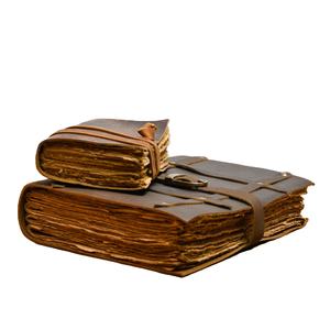 Custom Logo Printed Embossed Genuine Leather Journal Diary Hardcover Design Deckle Edge <b>Thread</b> <b>Sewing</b> Binding Leather Belt Strap - Product Image 2