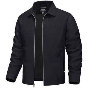 Chaqueta Bomber de Poliéster con Cuello Acanalado, Cremallera de PU, Estilo Casual para Exteriores, Ajuste Delgado, Talla Personalizada, Logotipo Bordado Personalizado, MOQ Bajo - Product Image 2