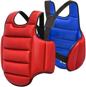 Protège-poitrine de combat en cuir PU de haute qualité avec logo personnalisé, ajustable pour l'entraînement et le sparring de Taekwondo et la boxe - Product Image 1
