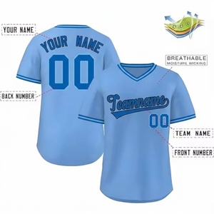 Camisetas de Béisbol Personalizadas con MOQ Bajo, Transpirables, que Absorben la Humedad, Cuello en V, Ropa Deportiva para Hombre, Fabricante de Camisetas de Béisbol por Sublimación - Product Image 1