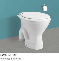 WC monobloc en céramique à siphon en S, à poser au sol, avec double chasse moderne, pour villas, écoles et hôtels - Product Image 3