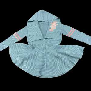 Suéter Varsity con Peplum para Mujer, Marca Jack and Jill, Color Azul, Tejido de Punto, Manga Larga, Estilo Juvenil, Casual, Cardigan - Product Image 2