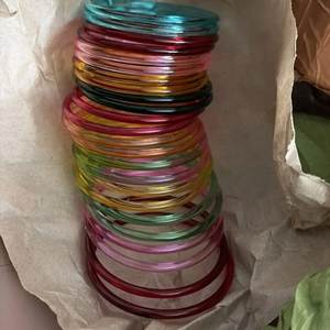 Designer Emerald Cut <b>Gold</b> Plated Trendy Multicolor Raindrop Glass Jelly Pearl <b>Bangles</b> Bridal & Festival Wear at Wholesale Price - Product Image 2