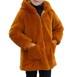 Abrigo de Invierno para Niños, Grueso, de Forro Polar, Reversible, Cortavientos, Transpirable, con Cierre, Unisex, para Niños, con Capucha y Bolsillos - Product Image 1