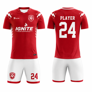 Camisetas de Fútbol de Alta Calidad 100% Poliéster, Diseño de Corte Automatizado, Uniformes de Fútbol Local y Visitante, Venta al Por Mayor - Product Image 1