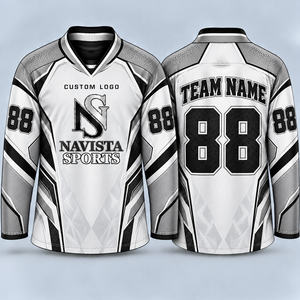 Maillot de hockey sur glace réversible pour hommes, personnalisé, entièrement sublimé, séchage rapide, pour entraînement d'équipe - Product Image 4