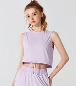 Débardeurs sans manches pour femmes 100 % coton à séchage rapide, coupe ajustable, tenue décontractée et tendance pour l'été et l'entraînement - Product Image 4