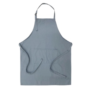 Delantal de cocina sin mangas de estilo azul francés Diseño liso Poliéster con bolsillos para limpieza y cocina de alimentos para uso doméstico - Product Image 3