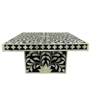 Custom Wholesale Price Bone & Mother of Pearl Inlay Cake Stand Indian Handmade Bone Inlay Cake Stand Floral Cake Stand/Chocolate - Product Image 6