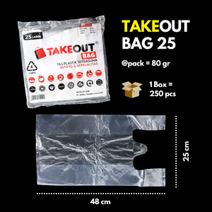 Bolsas Transparentes de LDPE para Llevar Comida, con Asa, de Grado Alimenticio, Selladas por Tres Lados, Desechables, para Envasado de Alimentos - Product Image 3